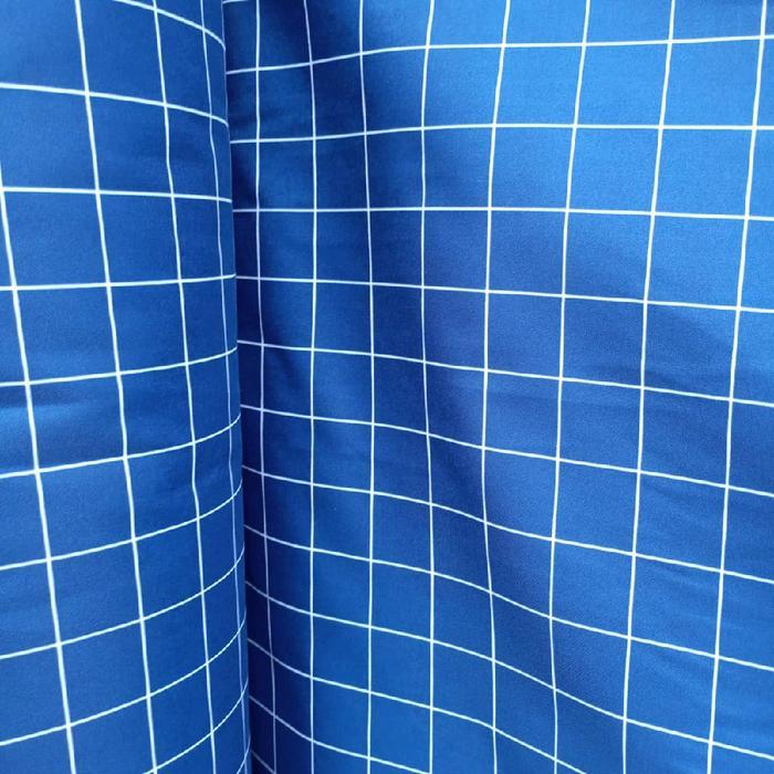 KOTAK 1/2 METER ~ Kain Katun Disperse Polimkro Meteran Motif Kotak Kain Sprei Microtex