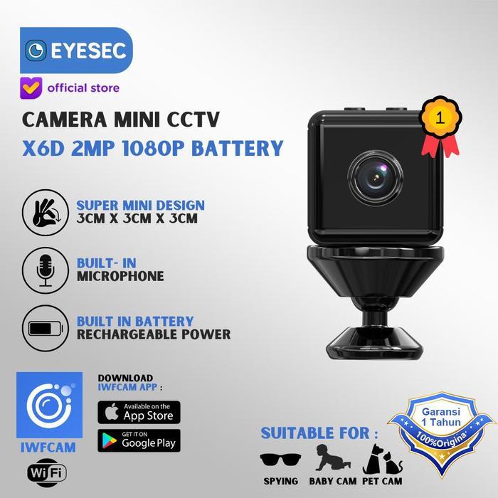 Promo Terlaris Eyesec Cctv Mini 1080P Kamera Cctv Indoor Wifi Cctv Mini Magnetic Dan Rechargeable