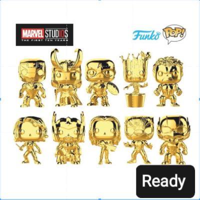 HOT SALE PROMO SPECIAL ANEKA FIGURE GATCHA FUNKO POP ORIGINAL MARVEL ANNIVERSARY AVENGER GOLD