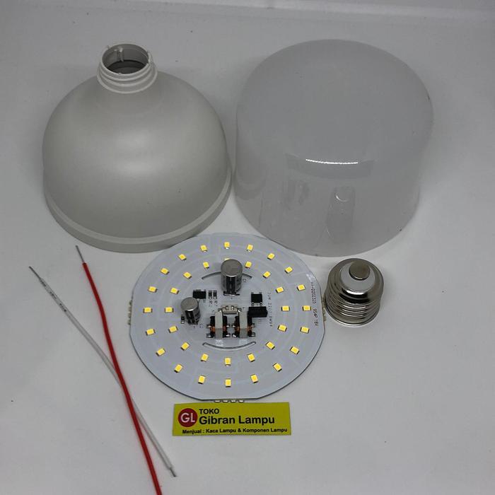 Paket Lampu LED 30 Watt Rakitan Polos - Rakit Satu Set Lampu LED Tanpa Merk - Komponen Merakit LED