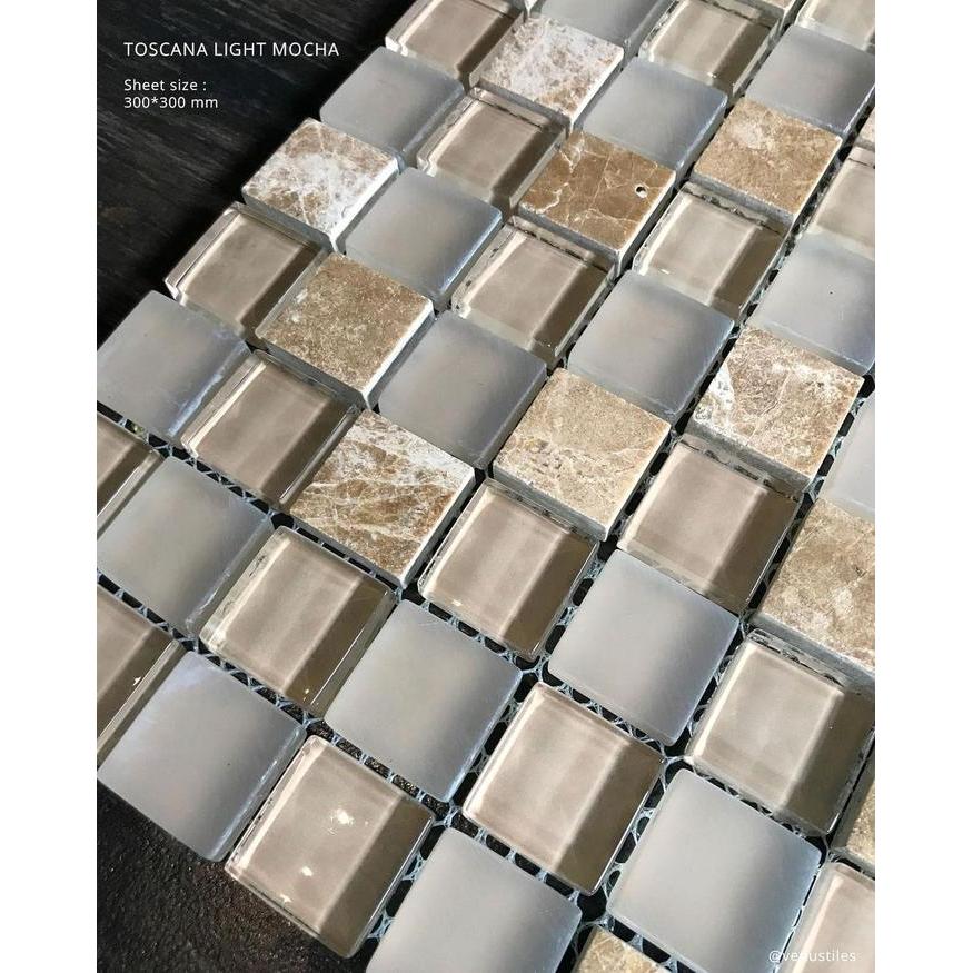 Mosaic Dinding Kamar Mandi Mozaik Venus TOSCANA LIGHT MOCHA