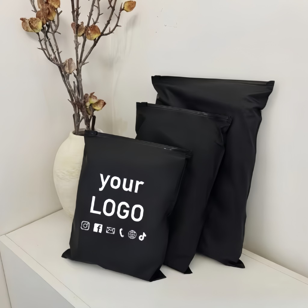 Customized Colorful frosted storage bags underwear clothing packaging bags private custom ziplock