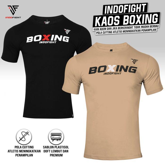 Kaos Boxing Indofight Baju Boxing Baju Tinju T-Shirt Boxing Olahraga Boxing Unisex T2