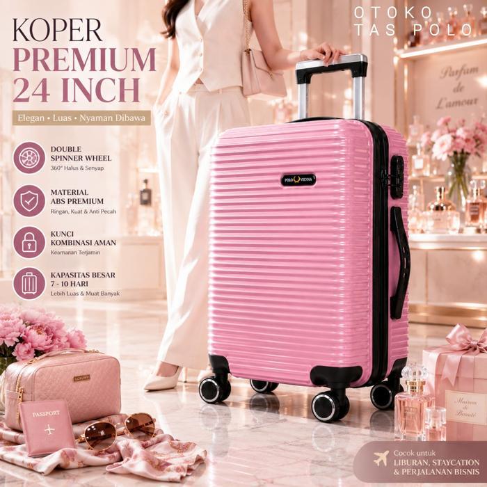 Koper 24 Inch Koper Travel Premium ABS Anti Pecah Koper Besar Koper Bagasi Koper Roda 4 Double