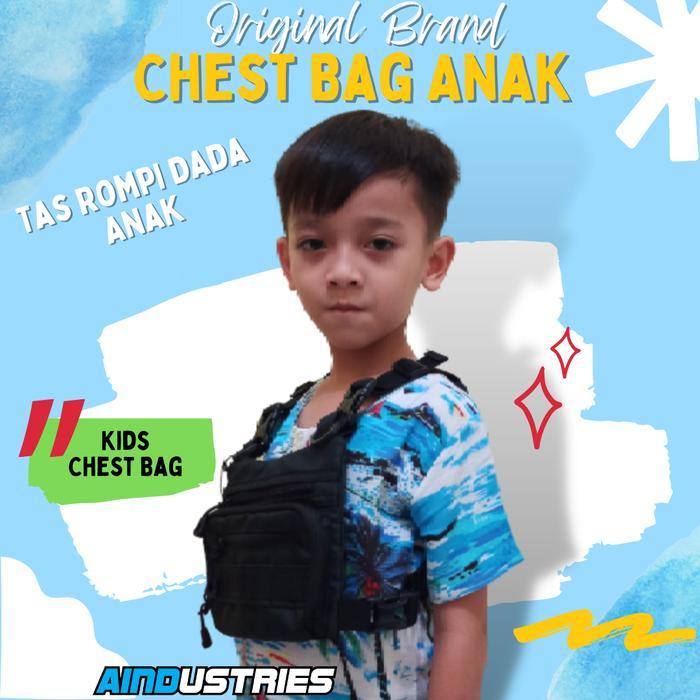 Tas Dada Tactical Anak Chest Bag Polisi Cilik Tni Army Rompi Anak