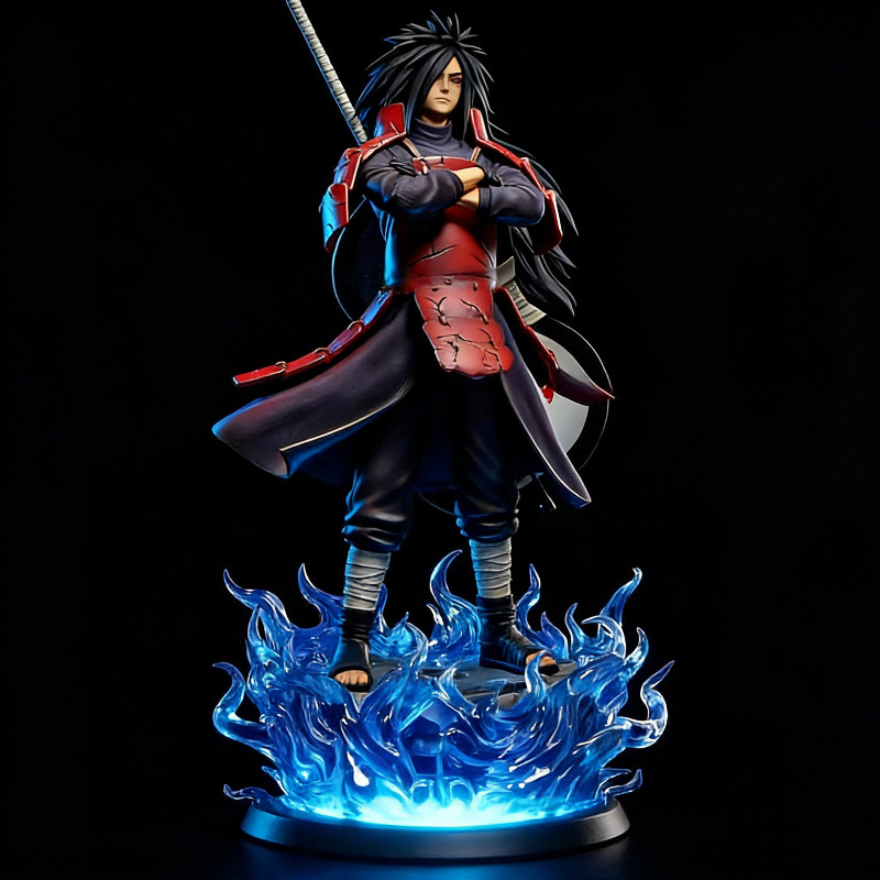 25cm/42cm Anime Naruto GK Uchiha Madara CW Gatekeeper Ver Light Up Figure PVC Statue Collect Model