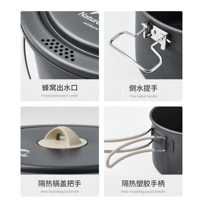 Cooking Set Panci Wajan Nesting Camping Naturehike Cnh22Cj002