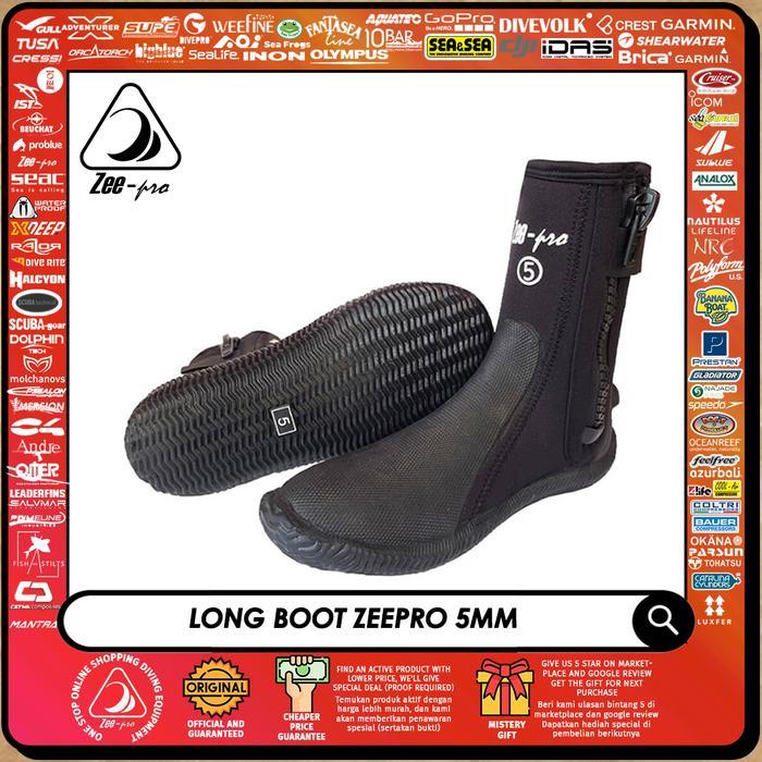 Long Boot Zeepro Sepatu Karang 5Mm Boots Diving Scuba Shoes Booties Terbaru