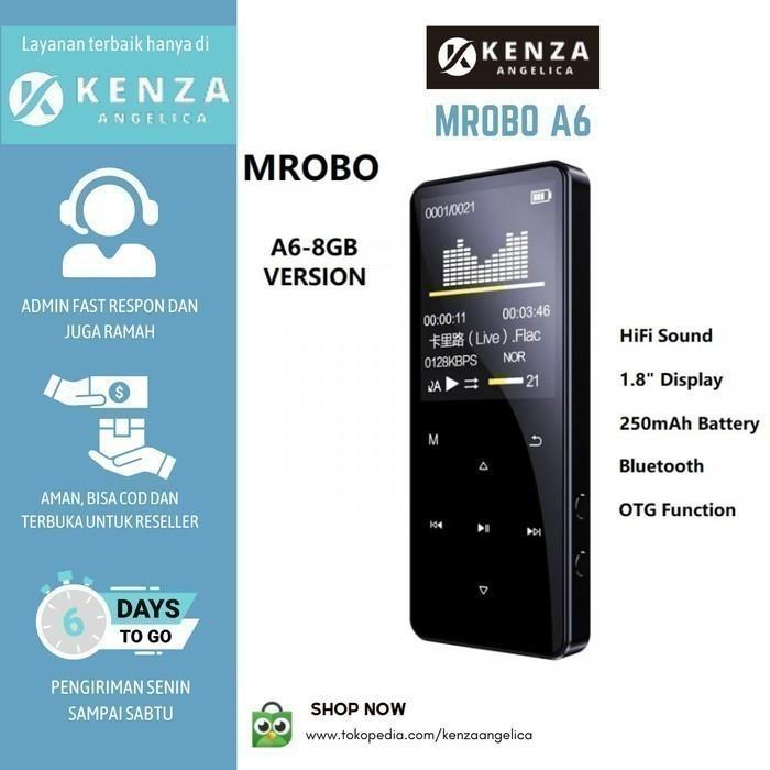 Mrobo A6 8Gb - Mp3 Mp4 Digital Audio Player Lossless Hd Flac