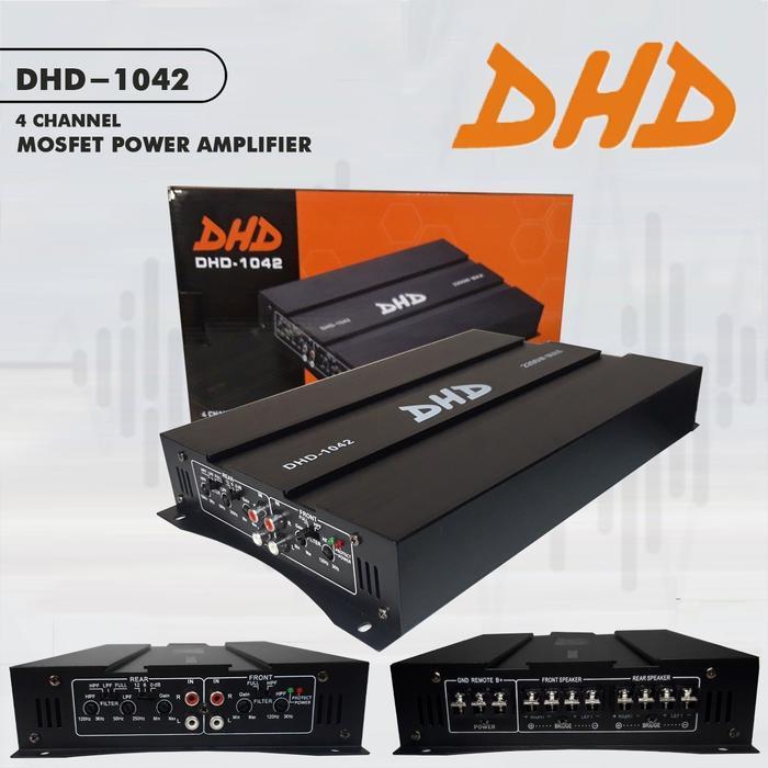 POWER AMPLIFIER DHD-1041, 1042, 1043, 1044, 1045 4 CHANNEL 2200W MAX Bass Led