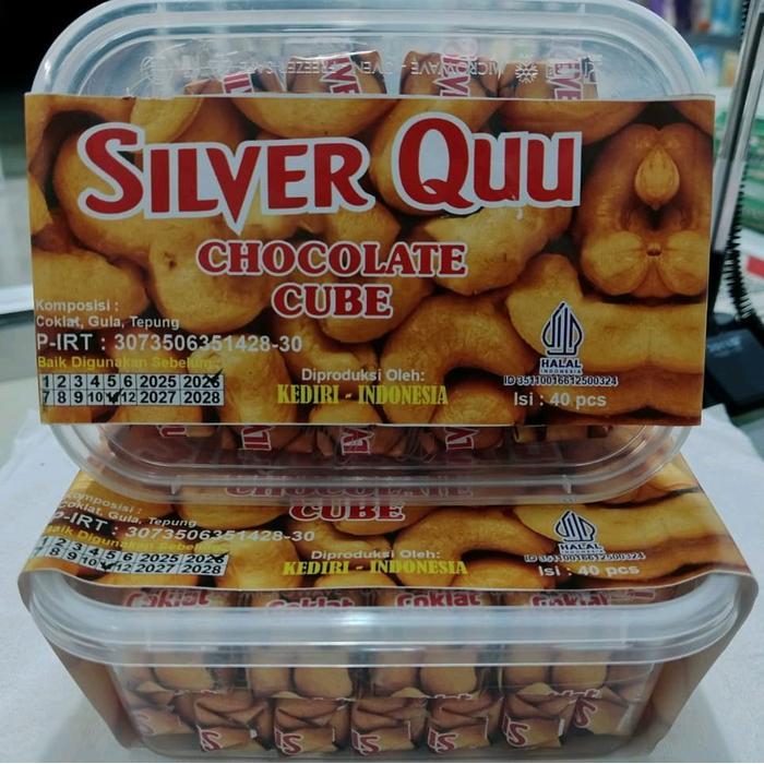 Coklat cube Silverquu bukan Silverqueen 1 box isi 40 pcs