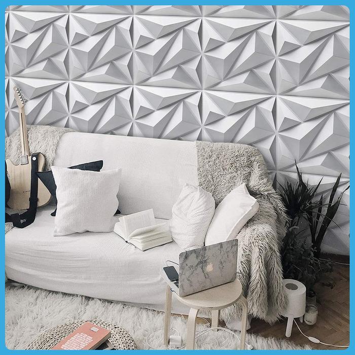 3D PVC WALL PANEL MOTIF POLOS WALLPEPER DINDING VINY PVC KAKU ANTI AIR DAN JAMUS PVC WALL PANEL