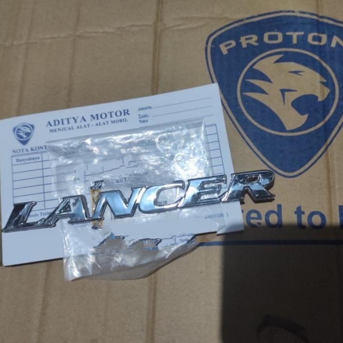 Emblem Logo Merk Lancer Crome Bagasi Belakang Lancer Evo 4 Ck Mr245075