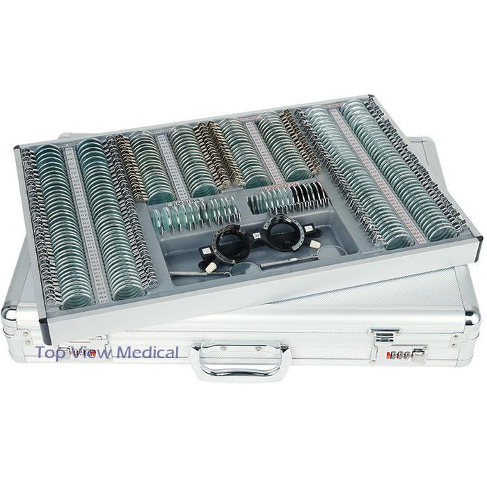 Trial lens set Alat Periksa Mata Optik Trial Lens Trial Frame Optikal Aluminium Case High Quality - 