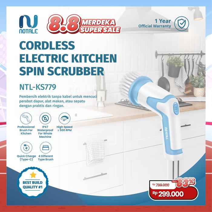 Notale Spin Scrubber Cordless Electric Kitchen Scrubber Cleaner