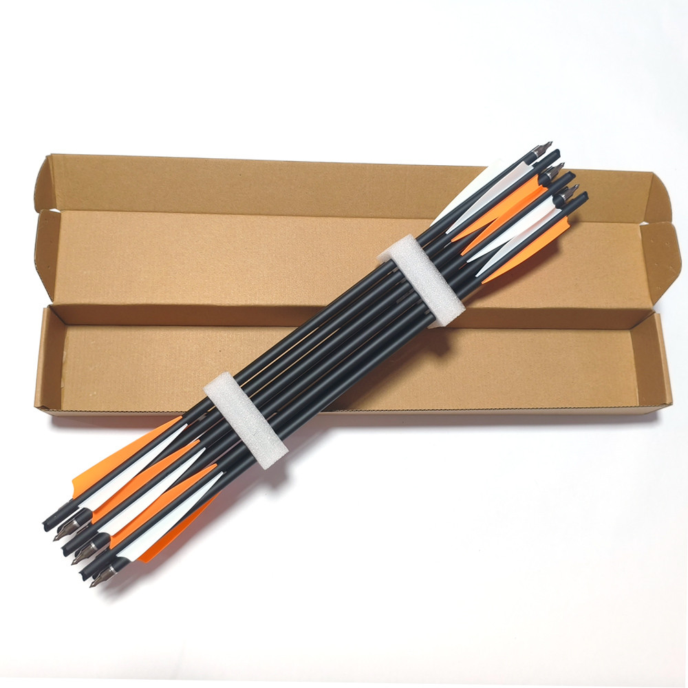 Crossbow Arrows 20 inch Crossbow Bolts Hunting Carbon Arrows for Crossbow HalfMoon Nock Archery