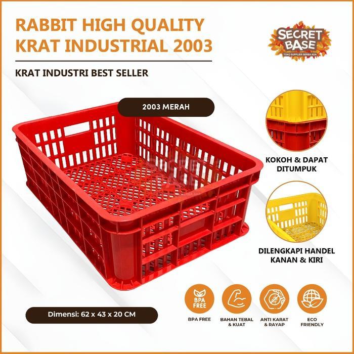 Flash Sale Rabbit High Quality Krat Industrial - Keranjang Serbaguna / Krat Industri Tebal /