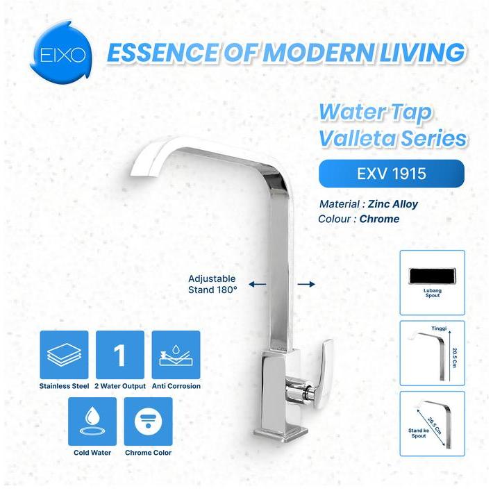 Eixo - Eixo Vitara Exv 1915 Water Tap Kran Sink Wastafel Duduk Pipa