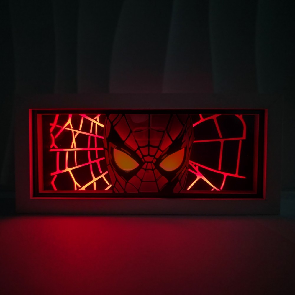 Anime PaperCut Light Room Bedroom Night Light Remote Control Colorful Light Box Color Change Light