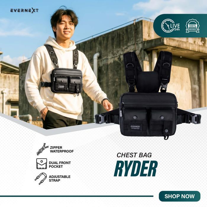 Eiger Wallets - Chest Bag Waterproof Ryder Tas Dada Pria Tas Rig Bag Tas Pinggang Outdoor Tas