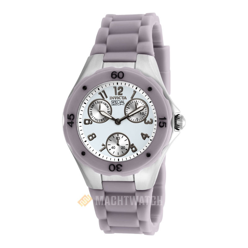 Jam Tangan Wanita INVICTA Angel 18794 Lady White Dial Grey Silicone Strap