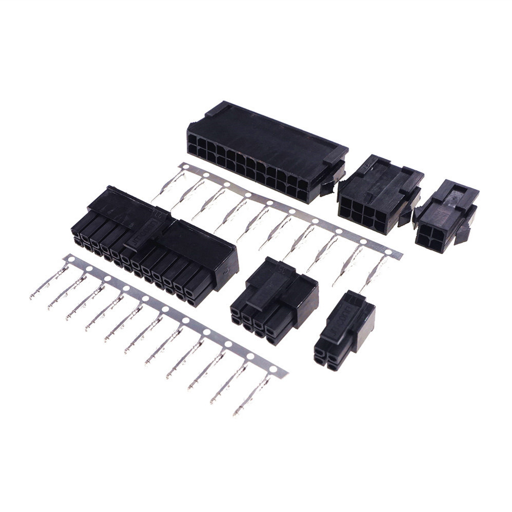 50pcs 3.0 MM Micro-Fit 3.0 Connector Receptacle Housing 2 Pin 4 6 8 10 12 14 16 18 20 22 24 +Plug Ho