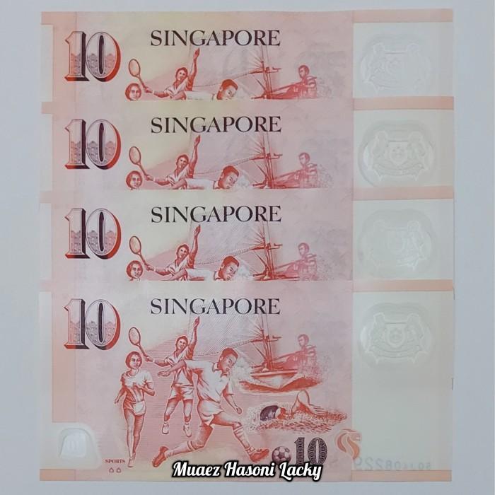 Terlaris Koleksi Singapura Pecahan 10 Dolar Bahan Polymer Original