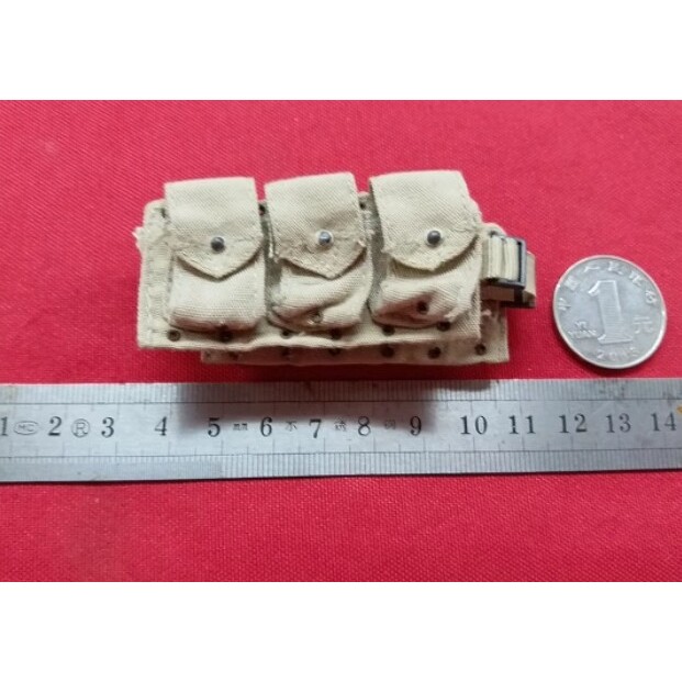 16 Scale Khaki Clips Bag Model for 12'' Machine Gun WW2 Soldier Figures