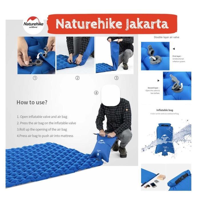NATUREHIKE MATRAS ANGIN DOUBLE NH19Z055-P SLEEPING PAD ULTRALIGHT