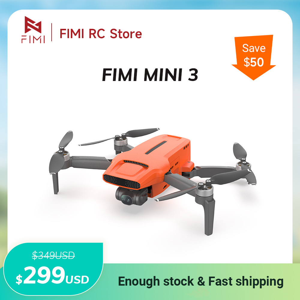 4K Aerial Photography Drone - FIMI Mini 3 Drone 249g with 3-Axis Gimbal, 9km Video, AI Night Mode