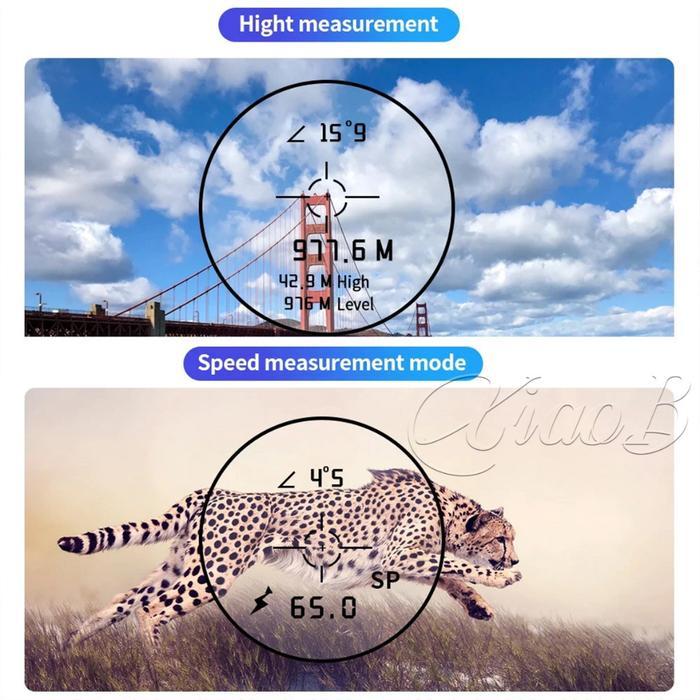 LA800 800M Golf Laser Rangefinder Profesi Golf Measurement Distance Meter 6x Hunting Teropong