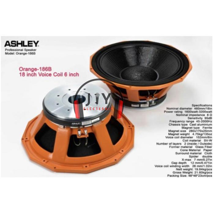 Speaker Komponen Ashley 15 inch Orange 155 Orange155 Orange-155 Original