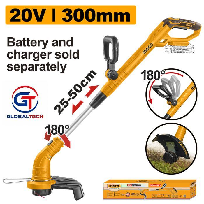 READY INGCO CGTLI20018 MESIN POTONG RUMPUT SENAR BATERAI CORDLESS GRASS TRIM