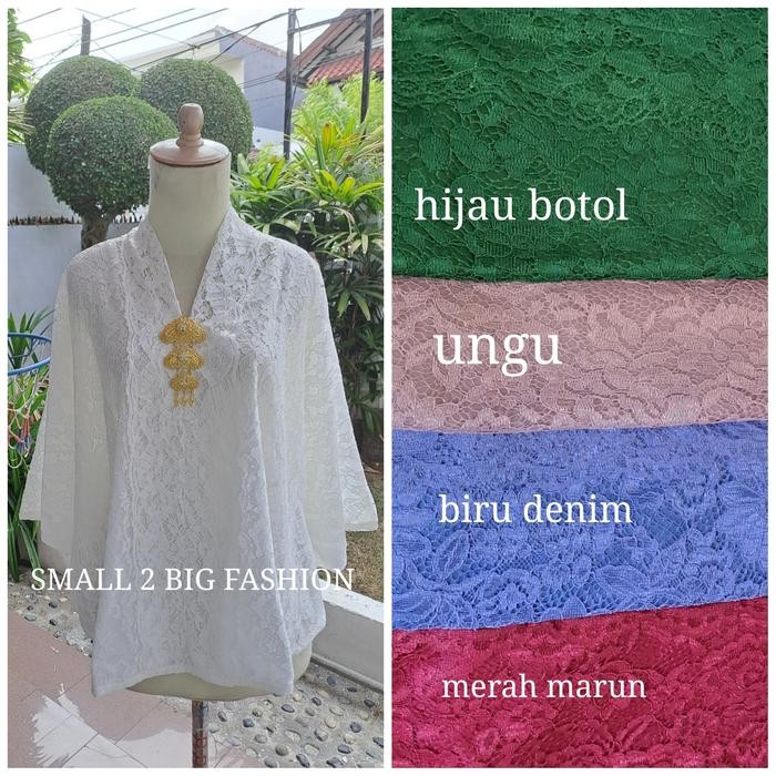 blus baju atasan kebaya brukat brokat jumbo busui ungu krem moka marun best seller