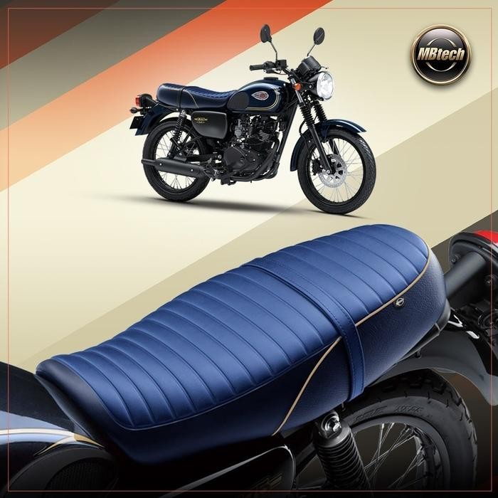 Cover Sarung Kulit Jok Kawasaki W175 Mbtech Retro Caferacer