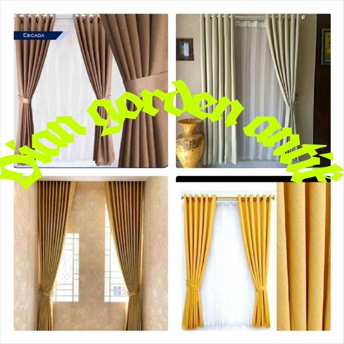 TERMURAH Tirai Gorden Jendela Polos Pintu Ruang Tamu Sekat Ruangan Blackout READY STOCK