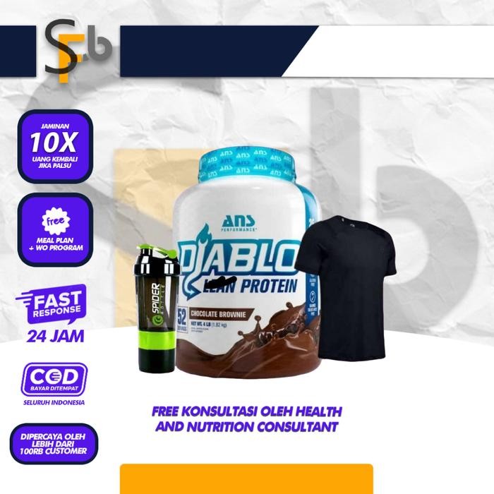 ANS DIABLO PROTEIN 4LBS 52 SERVING WHEY PROTEIN ISOLATE Bar