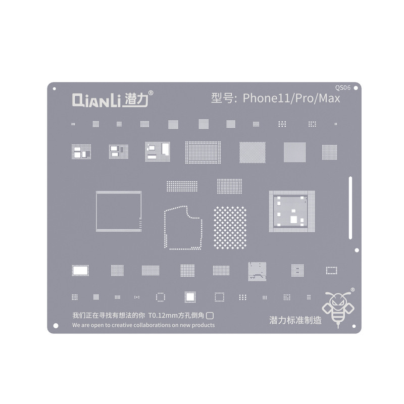 Qianli BGA Reballing Stencil for iPhone 14 13 12 11 Pro Max XS XR X 8 7 6S 6 IC Chip CPU Tin Plantin