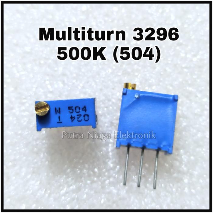 Multiturn 500K ohm VR MT 3296 Trimpot Cermet 500 K marking : 504