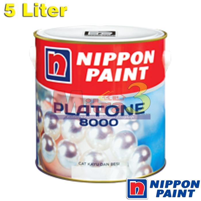hanya disini] Nippon PLATONE 8000 Cat Minyak Kayu Besi 5L / Enamel Synthetic Paint NIPPON PAINT