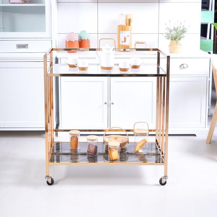 Informa Nixon Rak Troli Dapur - Gold Gratisongkir