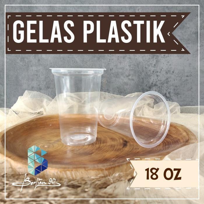 magg- Kemasan Gelas Plastik 18 Oz Gelas Cup Minuman Plastik 18 Oz Cup Kopi 18 Oz