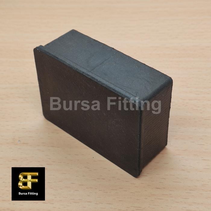 Kaki karet kotak 40 x 60 / alas kaki meja kursi / karet hollow / tutup hollow