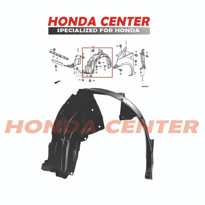 Spakbor Inner Linner Fender Depan Jazz Ge8 2012 2013