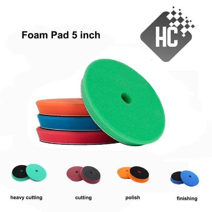 Foam Pad 5 Inch, Busa Mesin Poles Mobil