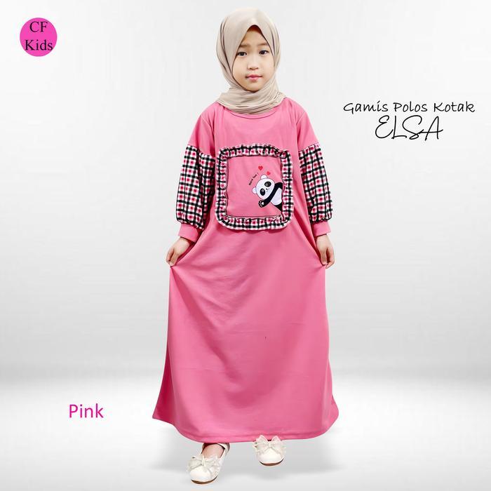 luto- Cf Kids Gamis Anak Perempuan Polos Kotak Elsa