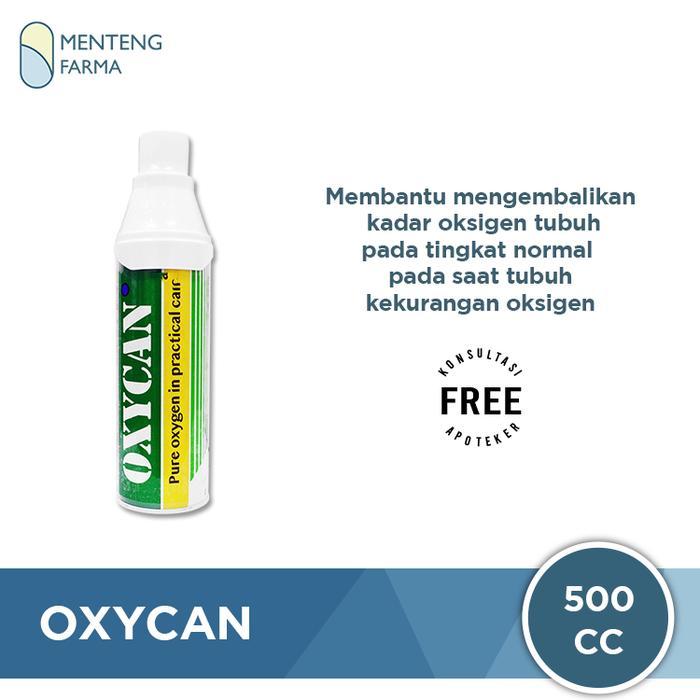 Oxycan Green Kaleng 500 cc - Oxygen / Oksigen Portable