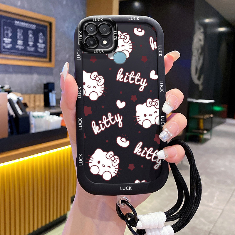 Casing Hp untuk OPPO A15 A15s A35 4G Case Casing Kucing pola Kesing HP Silikon Softcase dipersonalis
