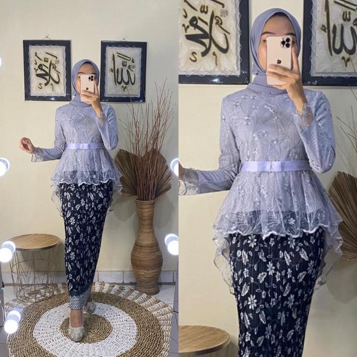 eyys- Kebaya Modern Dan Elegan 2024 - Baju Kebaya Setelan Songket - Dress Kebaya Songket