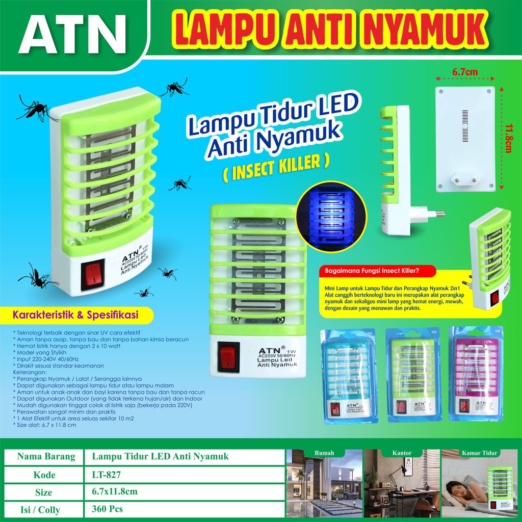 Perangkap Nyamuk Lampu Tidur Anti Nyamuk Lampu Anti Nyamuk
